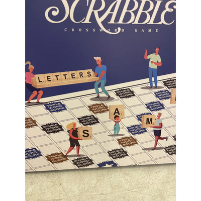 Scrabble Crossword Board Game Classic Original Wooden Tiles Racks 2-4 Player