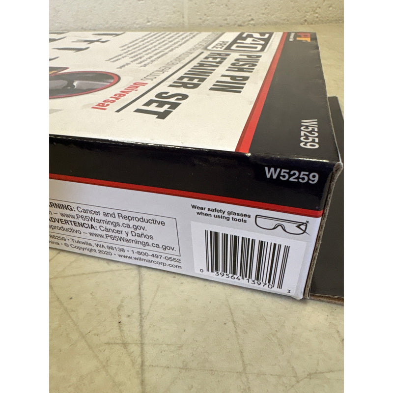 Performance Tool 240 Piece Push Pin Retainer Set Assortment, Remover Tool W5259