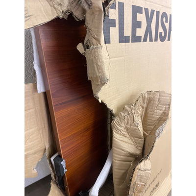 Flexispot Desk Top Only No Frame, L-shaped 63" x 43" 1-Piece Brown CHIPPED