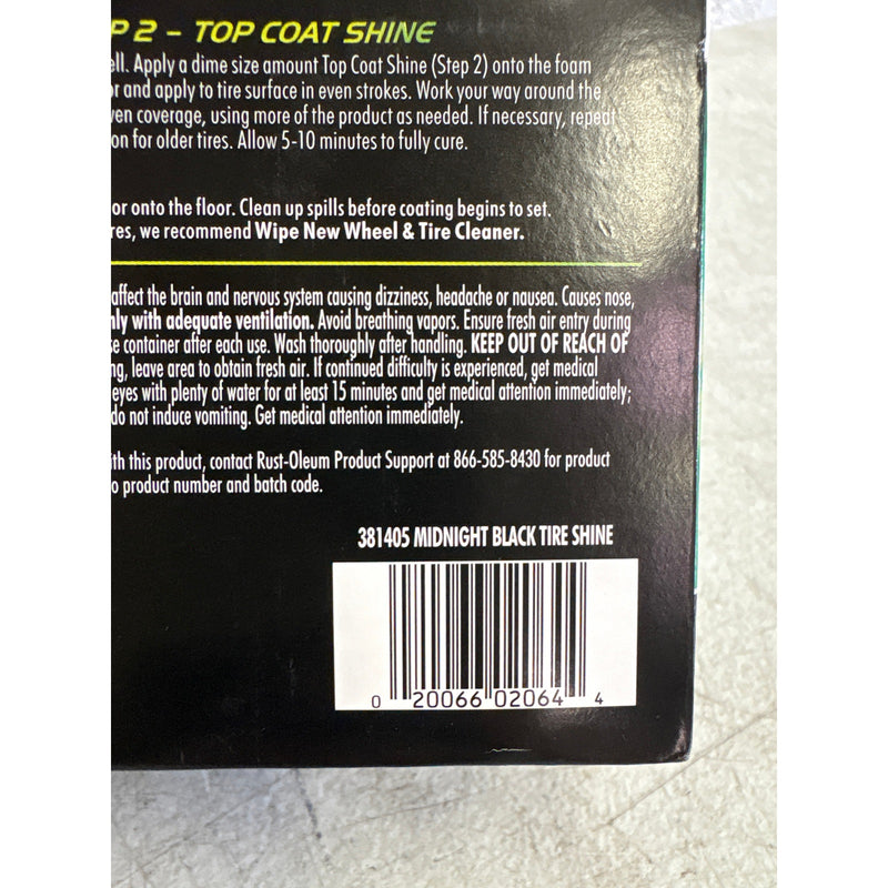 Wipe New Midnight Black Tire Shine Kit, Ultimate Tire Shine, Wet Look 8 Fl Oz