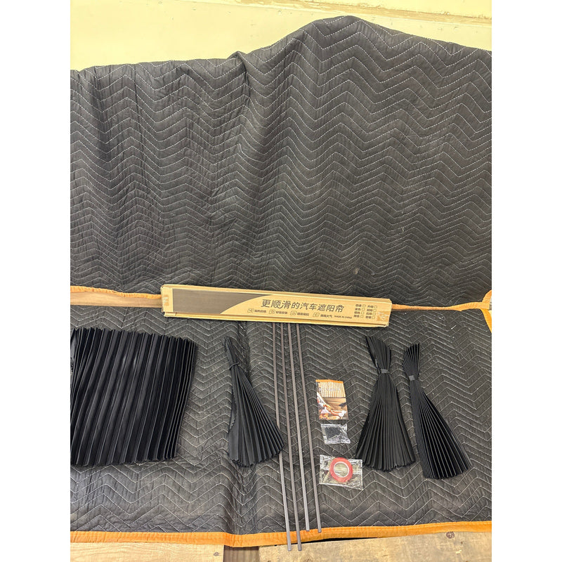 4-Piece Car Window Shade Side Sun Curtain Magentic, Privacy Front&Back, Black