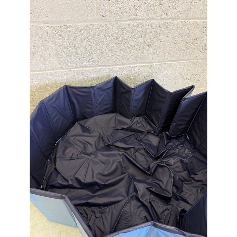 Jasonwell Foldable Dog & Pet Bath / Pool, 39.5", Blue, PVC material, Easy Drain
