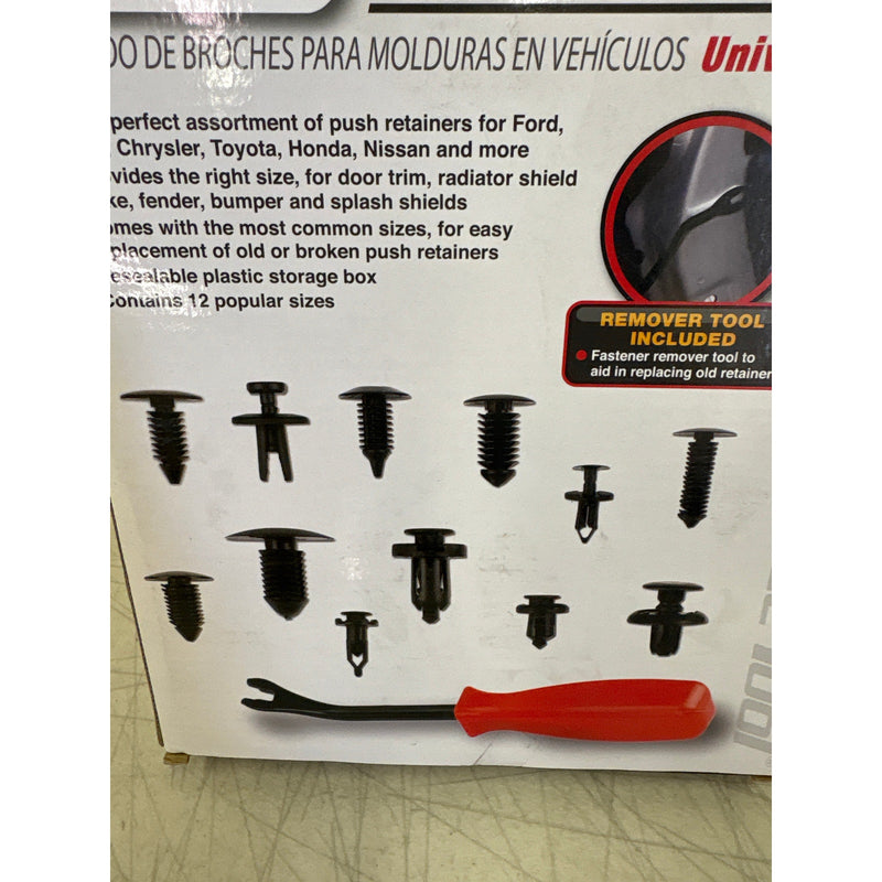 Performance Tool 240 Piece Push Pin Retainer Set Assortment, Remover Tool W5259