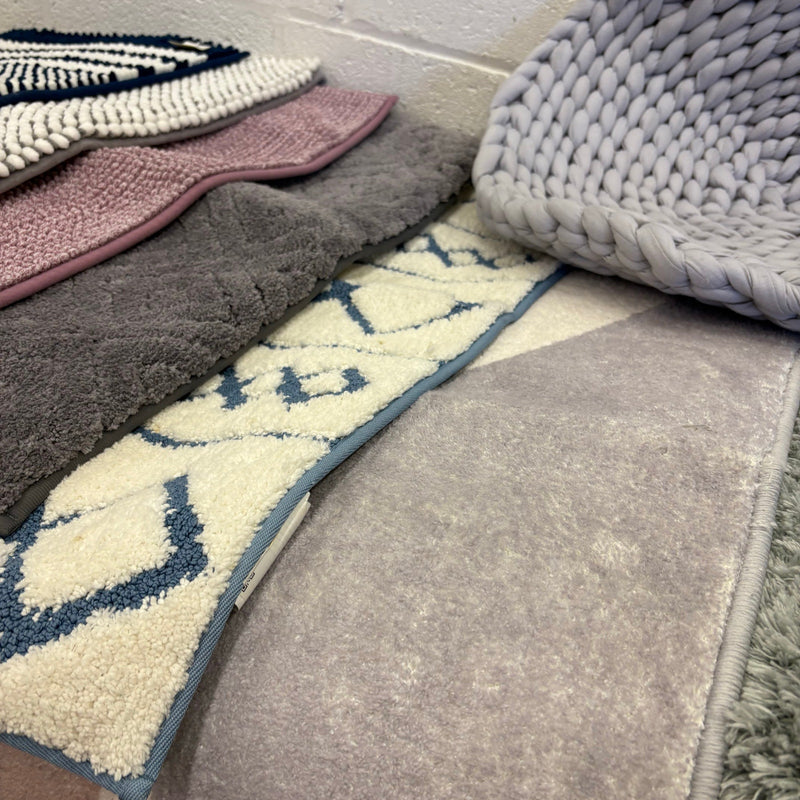 Mix-of-14 Rugs & Floor Mats, Rectangular, for Bedroom, Bathroom & Front Door