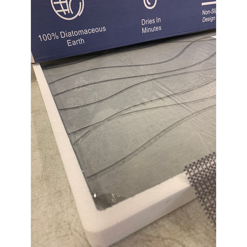 AH&M Stone Bath Mat, Aesthetic Design, 23.6" x15.3 Water Absorption, Light Gray