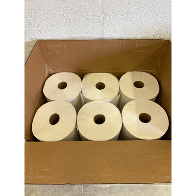 6-Pack 8" Rolls Tork Universal Hand Towel Rolls, 1-Ply Natural White H80