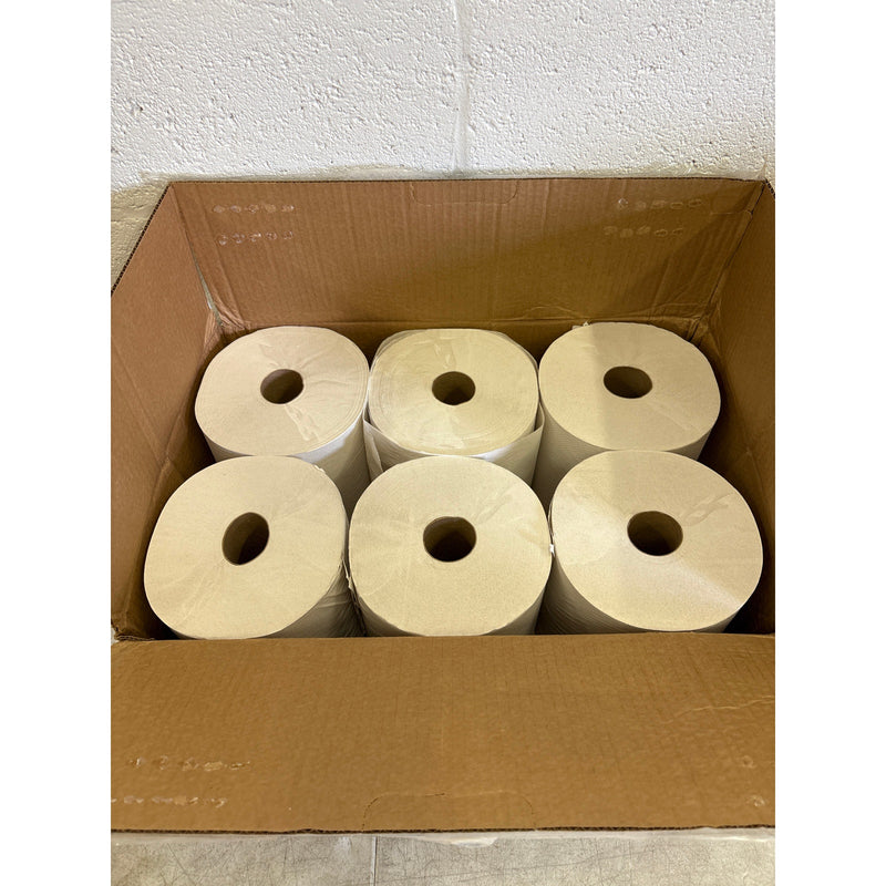 6-Pack 8" Rolls Tork Universal Hand Towel Rolls, 1-Ply Natural White H80