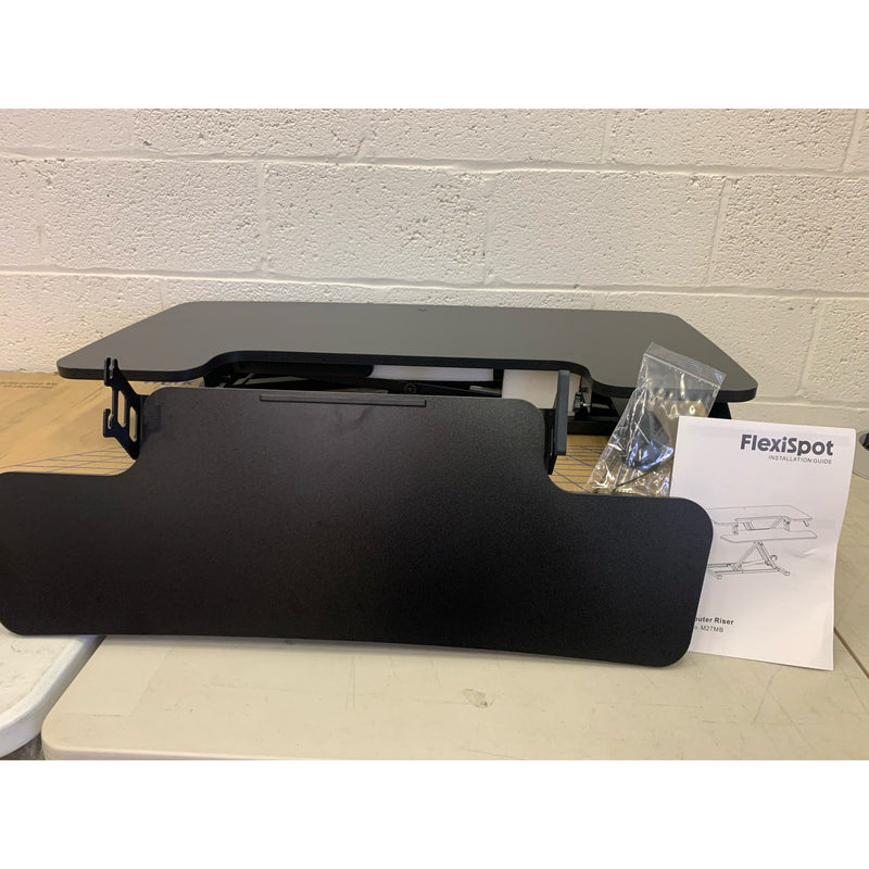FLEXISPOT 35" Desk Converter Height Adjustable Sit to Stand up w Keyboard Tray