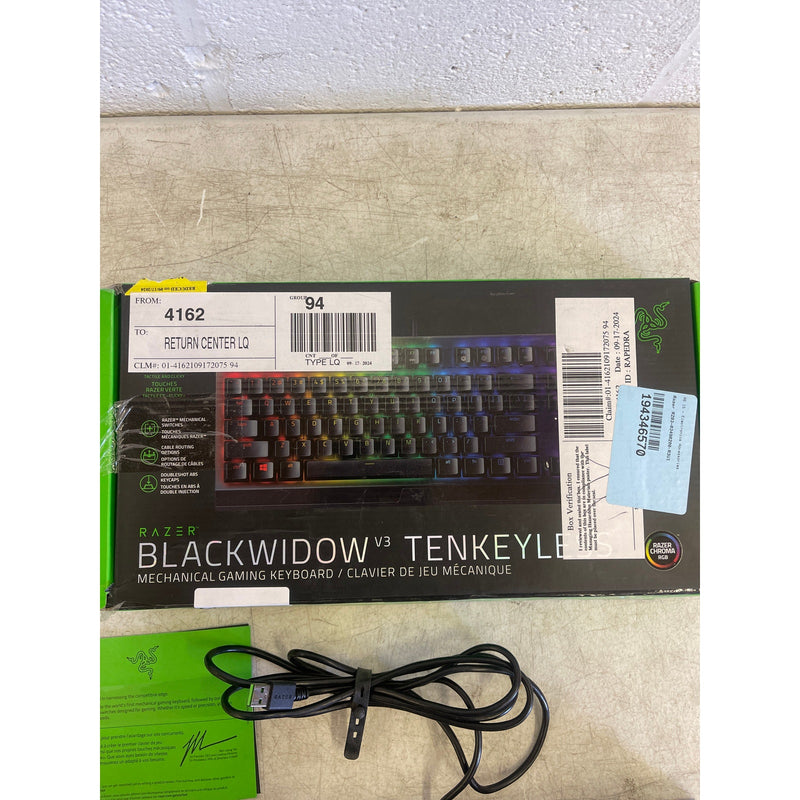 Razer - BlackWidow V3 TKL Wired Gaming Keyboard Mechanical Green Clicky Tactile
