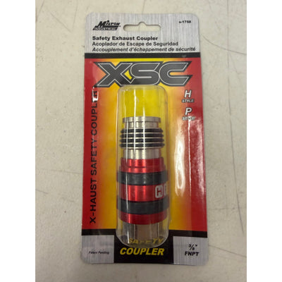 Milton 2 In 1 Safety Exhaust Coupler – 3/8" FNPT x 3/8" Body Flow, H&P Style