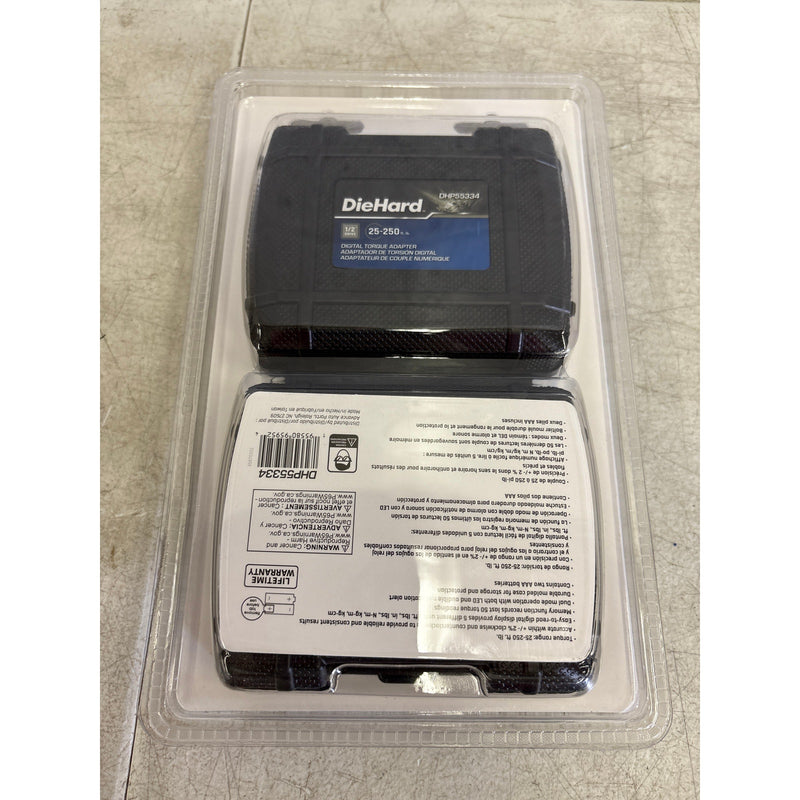 DieHard Digital Torque Adapter, 1/2 in. Drive, 25-250 lb-ft, LED & Audible Alert