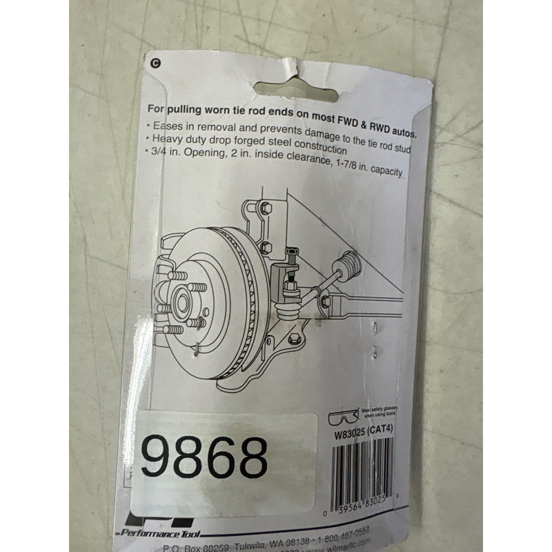 Performance Tool Swivel-Tip Tie Rod Puller for Imports & SUVs, 3/4" Opening