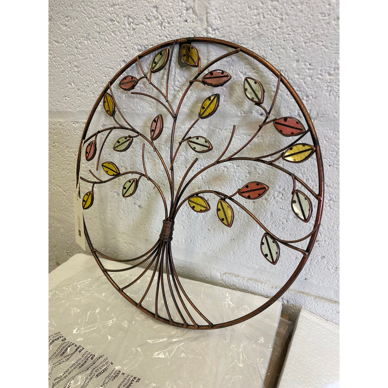 HONCOEN Tree of Life Metal Art Wall Sculpture Modern Wall Decor 3D Statue 13"