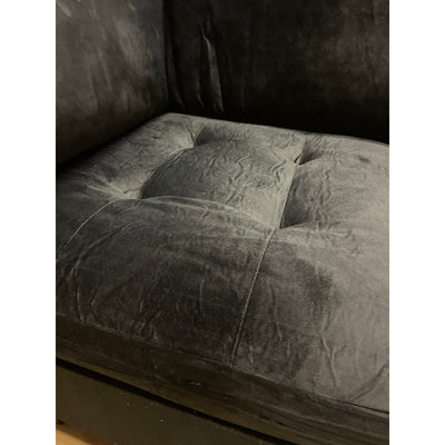36x34x29" Corner Chair w Cushions, Sectional Piece, Soft - Dark Blue