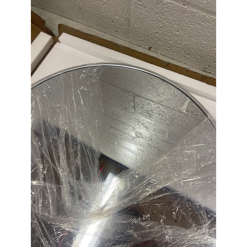 Fabuday Silver Circle Mirror for Wall 20 inch, Round Mirrors, Bathroom, Entryway