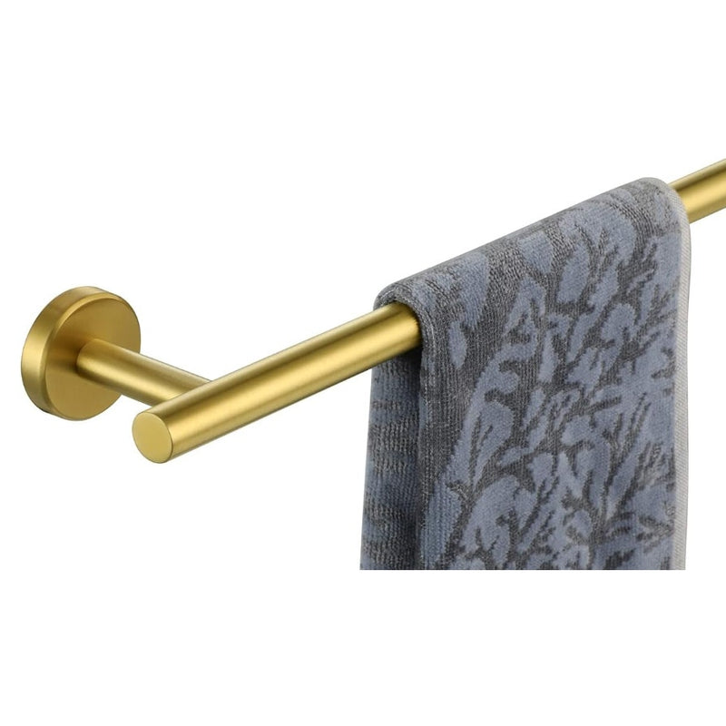 JQK Bath Towel Bar, 27" Brushed Light Gold Towel Rack Bathroom Stainless Steel