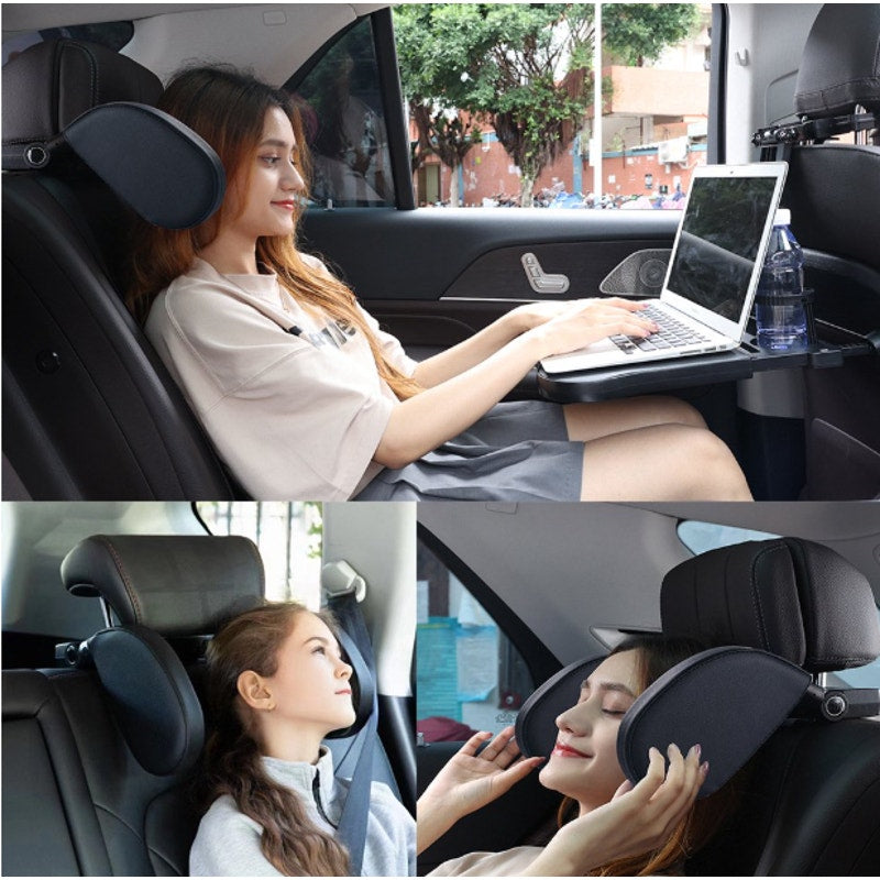 Waytogrow Car Seat Headrest Pillow Neck Support Sleeping Cushion - Black