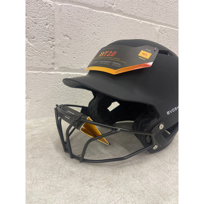 EvoShield XVT 2.0 Matte Batting Helmet with Facemask - Black, Medium/Large