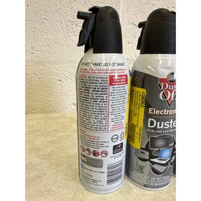3-PACK Dust-Off Compressed Gas Disposable Duster 10oz Each - NO STRAW