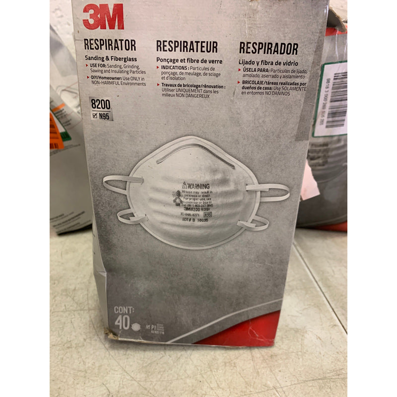 7-BOXES-OF-40CT 3M N95 Non Valved N95 Sanding and Fiberglass Respirator Masks