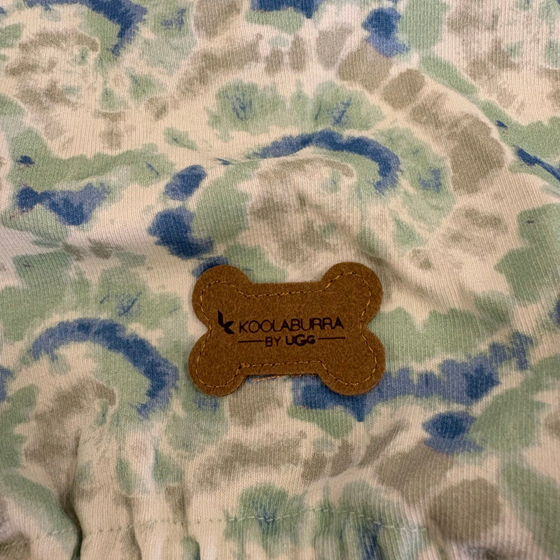 Koolaburra by UGG Pet 1-Piece Pajama Dog Shirt- 12-13" Collar, Aqua Swirl, Small