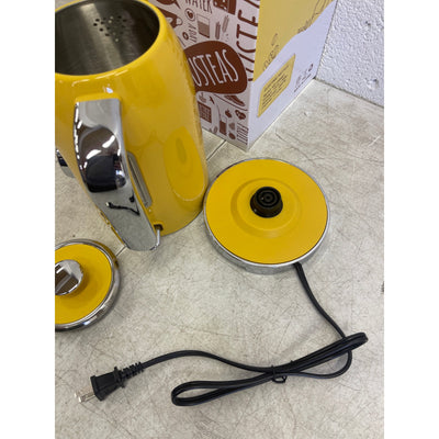 SUSTEAS Electric Kettle 57oz Hot Tea Kettle Water Boiler w Thermometer - Yellow
