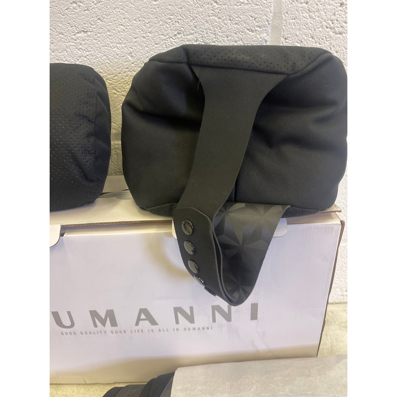 OUMANNI Seat Covers Universal Fit Breathable Suede 2 Front Seat/Headrest Black