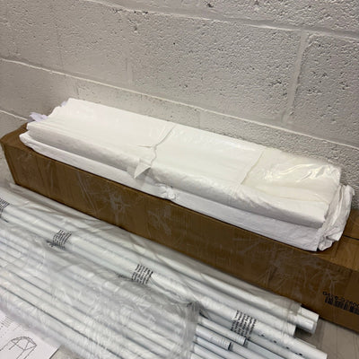 UNKNOWN SIZE Outdoor White Waterproof Gazebo Canopy Tent - 3 Sides w Windows