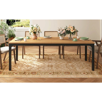 Tribesigns Rectangular Dining /Kitchen Table 78"x30"x28" 6-8 People Wood & Black