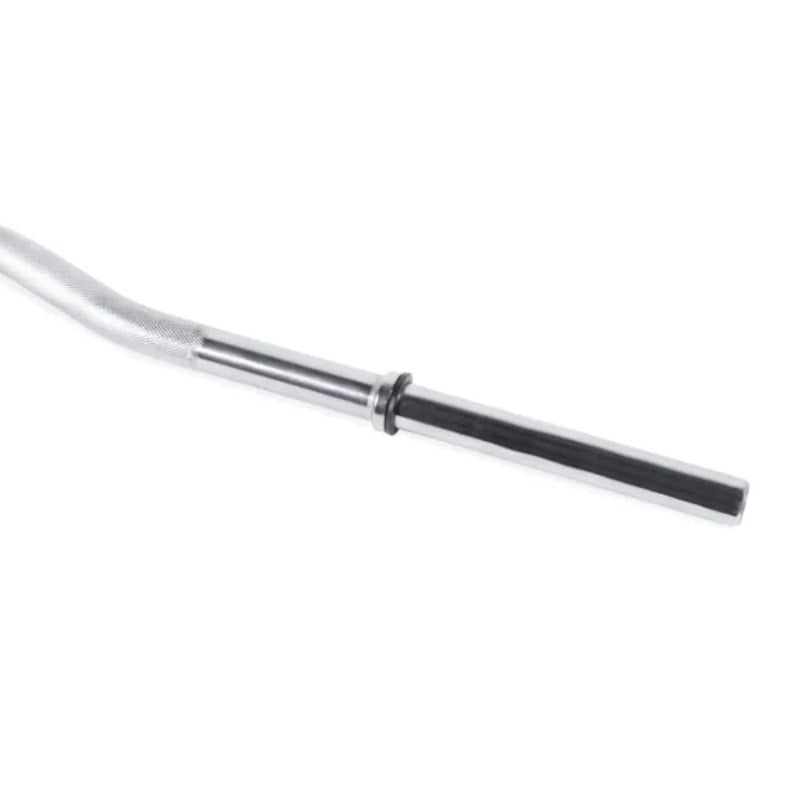 CAP Barbell 47" Regular E-Z Curl Bar For Weightlifting - 1" Thick with Clamps