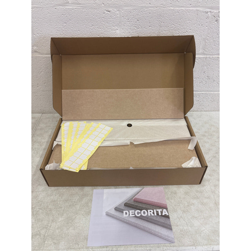 DECORITA Shiplap Felt Wall Panels 23-SqFt Interior Wall Decor, Camel /Tan 24pcs