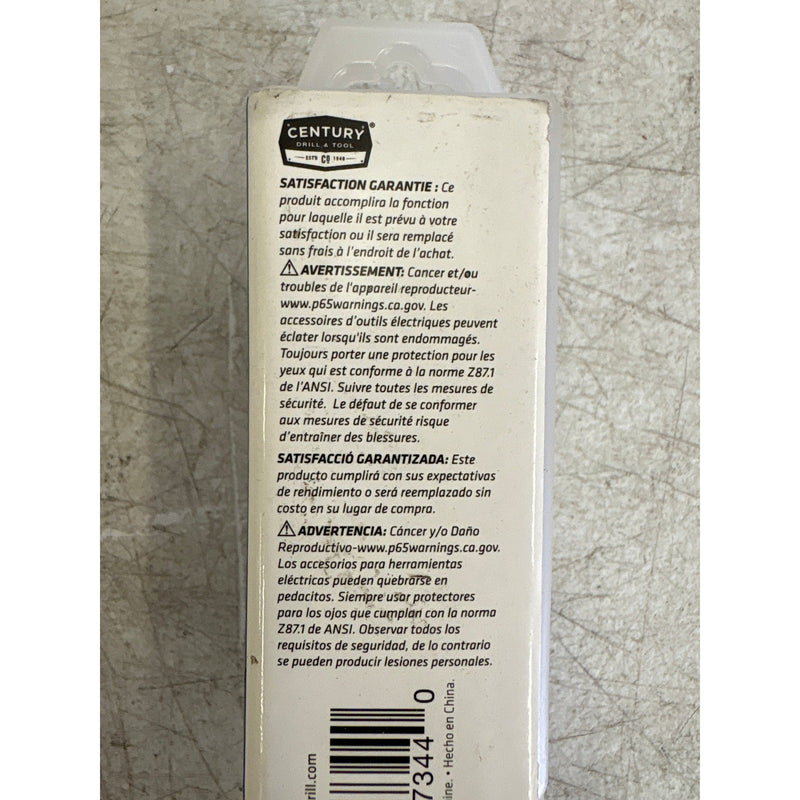 Century Drill & Tool 11/16" Black Oxide S and D Drill Bit, 1/2" Reduced Shank