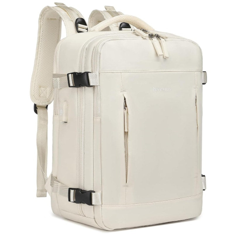 Jyvexius Laptop Backpack 40L Travel & Business 17" Water-Resistant - Beige