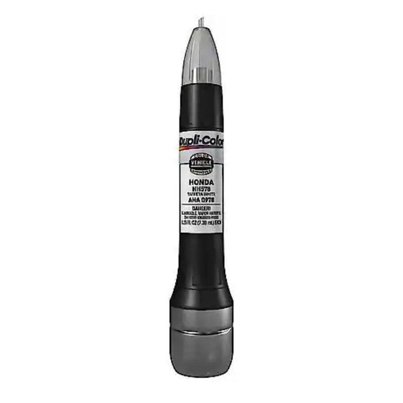 Duplicolor All-in-1 Touch Up Paint Pen, Taffeta White Honda NH578, 0.25 oz