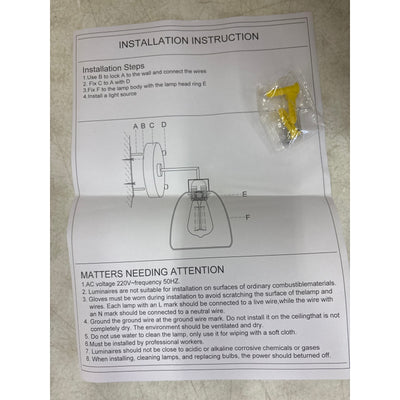 Pack-of-2 Vcozar Glass Wall Lamps, Round Base Modern Amber Wall Sconce