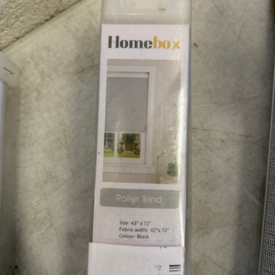 HOMEBOX 100% Blackout Roller Shade Striped Jacquard Blinds 43"x72" - Grey