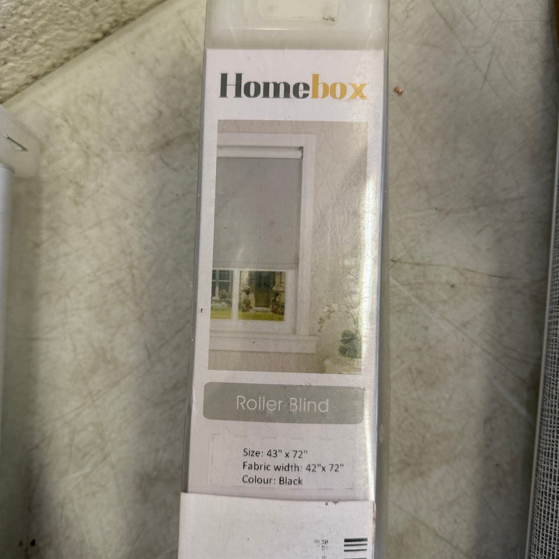 HOMEBOX 100% Blackout Roller Shade Striped Jacquard Blinds 43"x72" - Grey