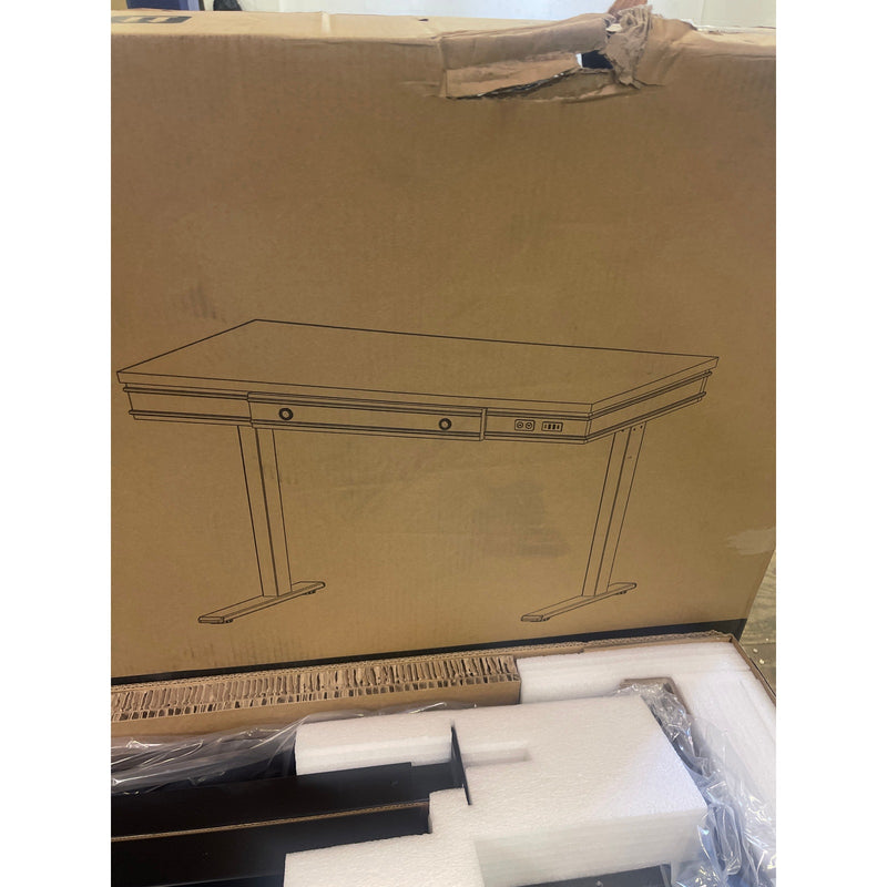 FLEXISPOT Standing Desk w Drawer 48"×24" Electric Stand Up w USB Port Brown UD1B