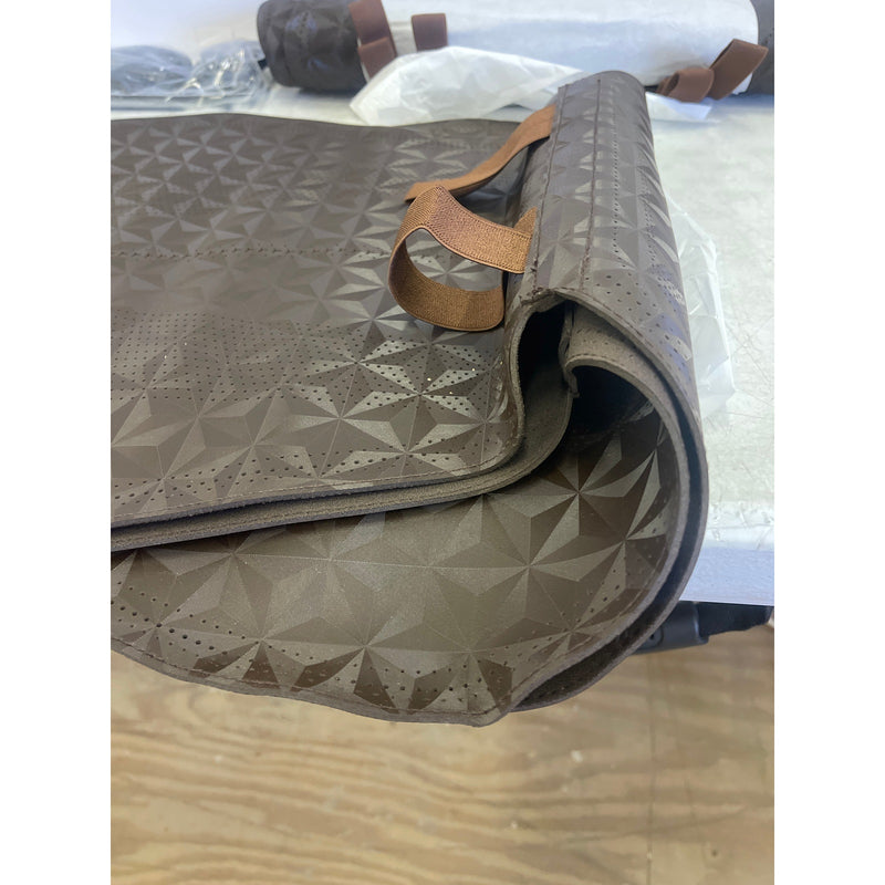 OUMANNI Seat Covers Universal Fit Breathable Suede 2 Front Seat/Headrest Brown