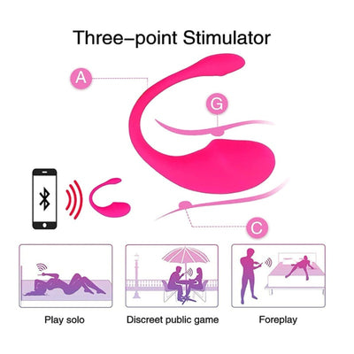 Bluetooth Vibrator, Dildo with APP Remote Control Sex Toy for Women 10 Modes