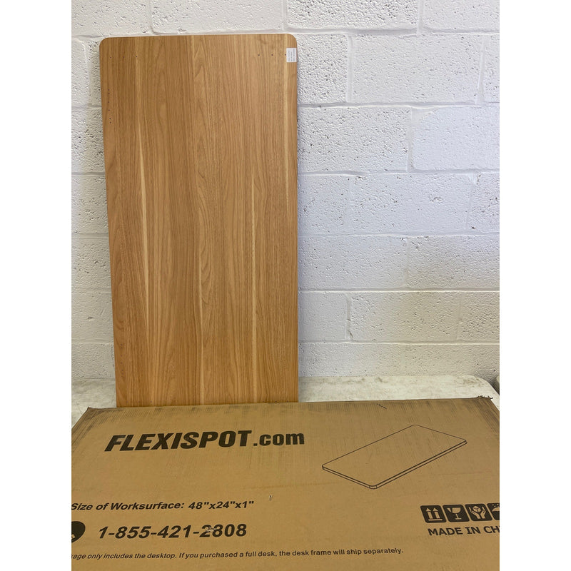 Flexispot Desk Top Only No Frame, Light Brown Wood 48" x 24" x1"