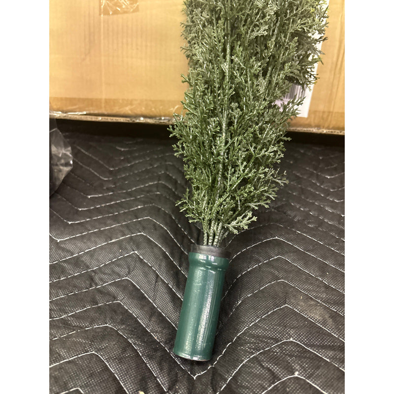 Tresil Two-Pack 4-Feet Artificial Cedar Tree with Pot, Home Decor, Plants, Green