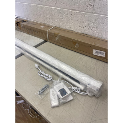 Pantalla de proyección motorizada Leadzm de 92" 16:9, 80" x 45", blanca, abollada
