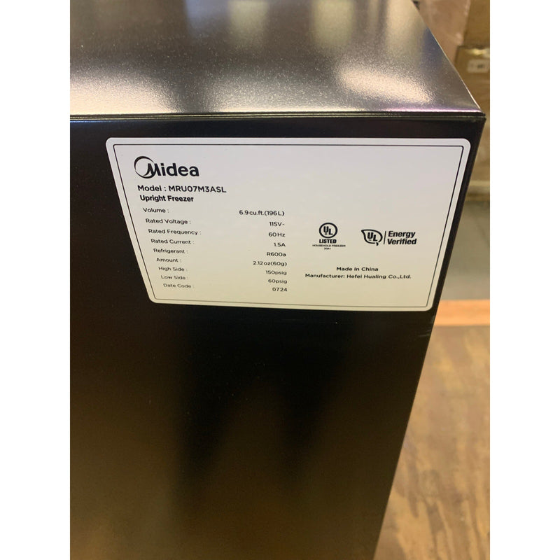 Midea Convertible Upright Freezer/Fridge, Stainless Steel, 6.9 ft, Missing Shelf