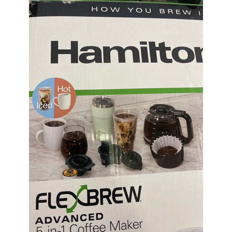 Hamilton Beach FlexBrew Advanced 5-in-1 Coffee Maker, Removable Dual-Position
