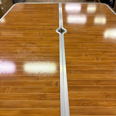 Portable Folding Picnic Table With 4-Person Chair Seats Wood Aluminum Alloy