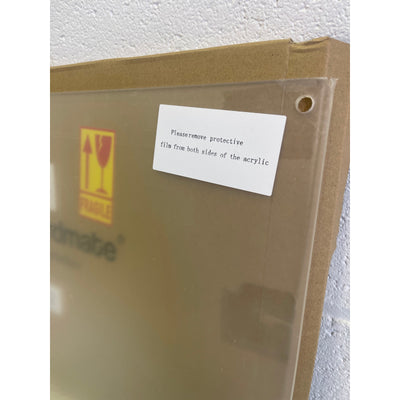 Guardmate Blank Acrylic Dry-Erase Board 18" x 14" Clear, Wall-Mount with Markers