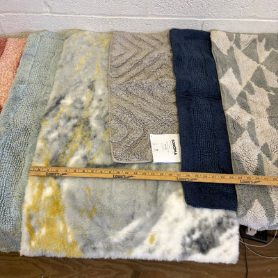 Mix of 8 Small Rugs, For Kitchen, Bathroom, Entryway, Nonslip Textured Bath Rugs