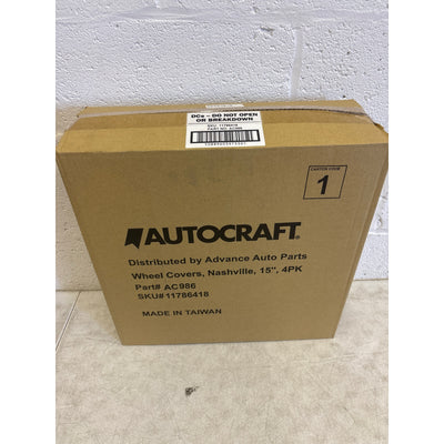 4-Pack AutoCraft 15" Wheel Cover, 7-Spoke, Silver, High Impact Plastic, AC986