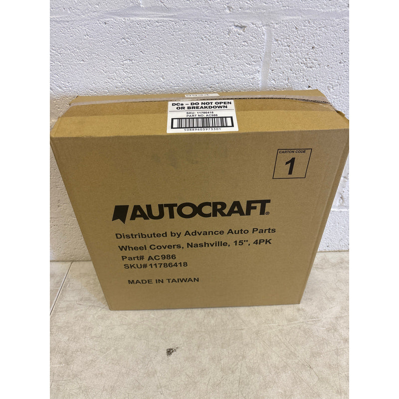 4-Pack AutoCraft 15" Wheel Cover, 7-Spoke, Silver, High Impact Plastic, AC986